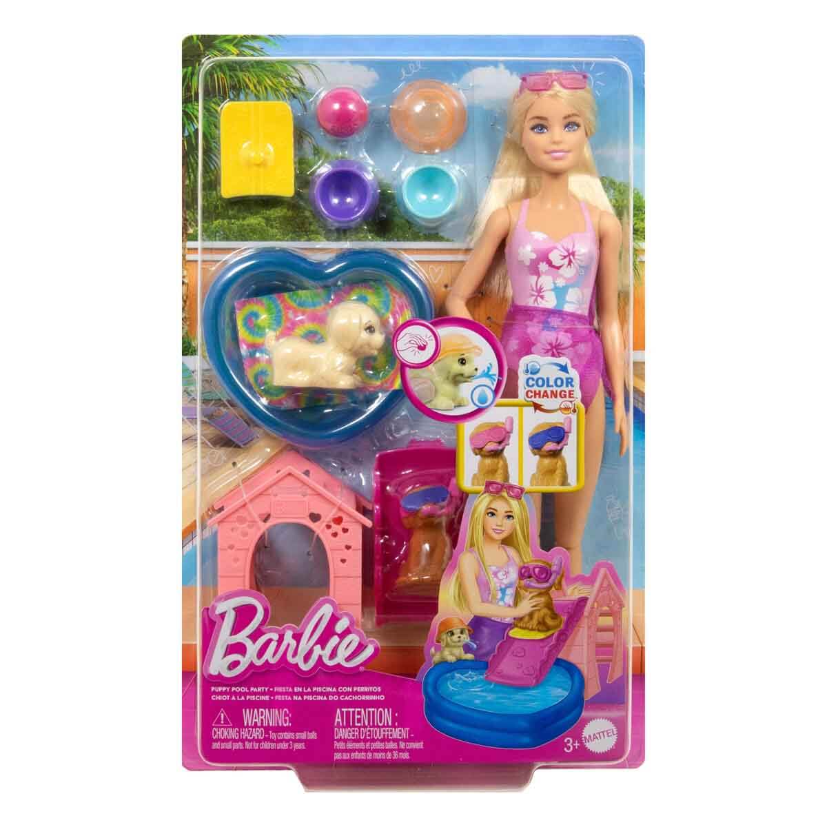 Barbie Köpekçikle Havuz Partisi Oyun Seti JBF35