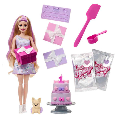 Barbie Parti Paketi Minik Dostumun Doğum Günü Serisi Mor Kutu JFG70