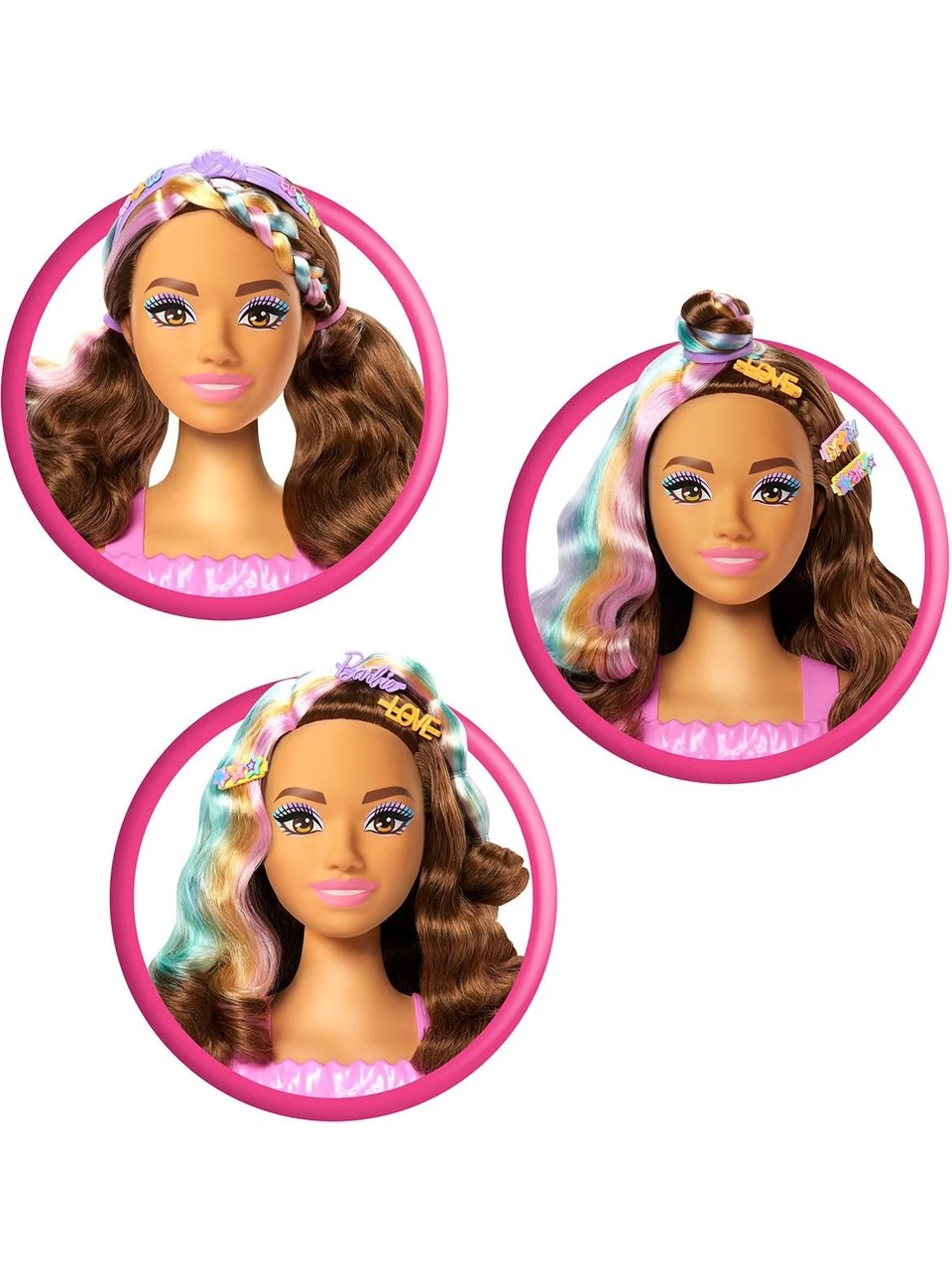 Barbie Saç Tasarım Büstü Kahverengi Saçlı Bebek JFG82