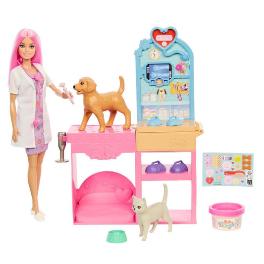Barbie'nin Veteriner Kliniği Bebek ve Aksesuarları JFX93