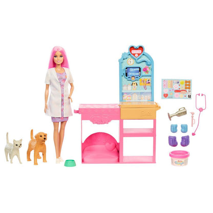 Barbie'nin Veteriner Kliniği Bebek ve Aksesuarları JFX93