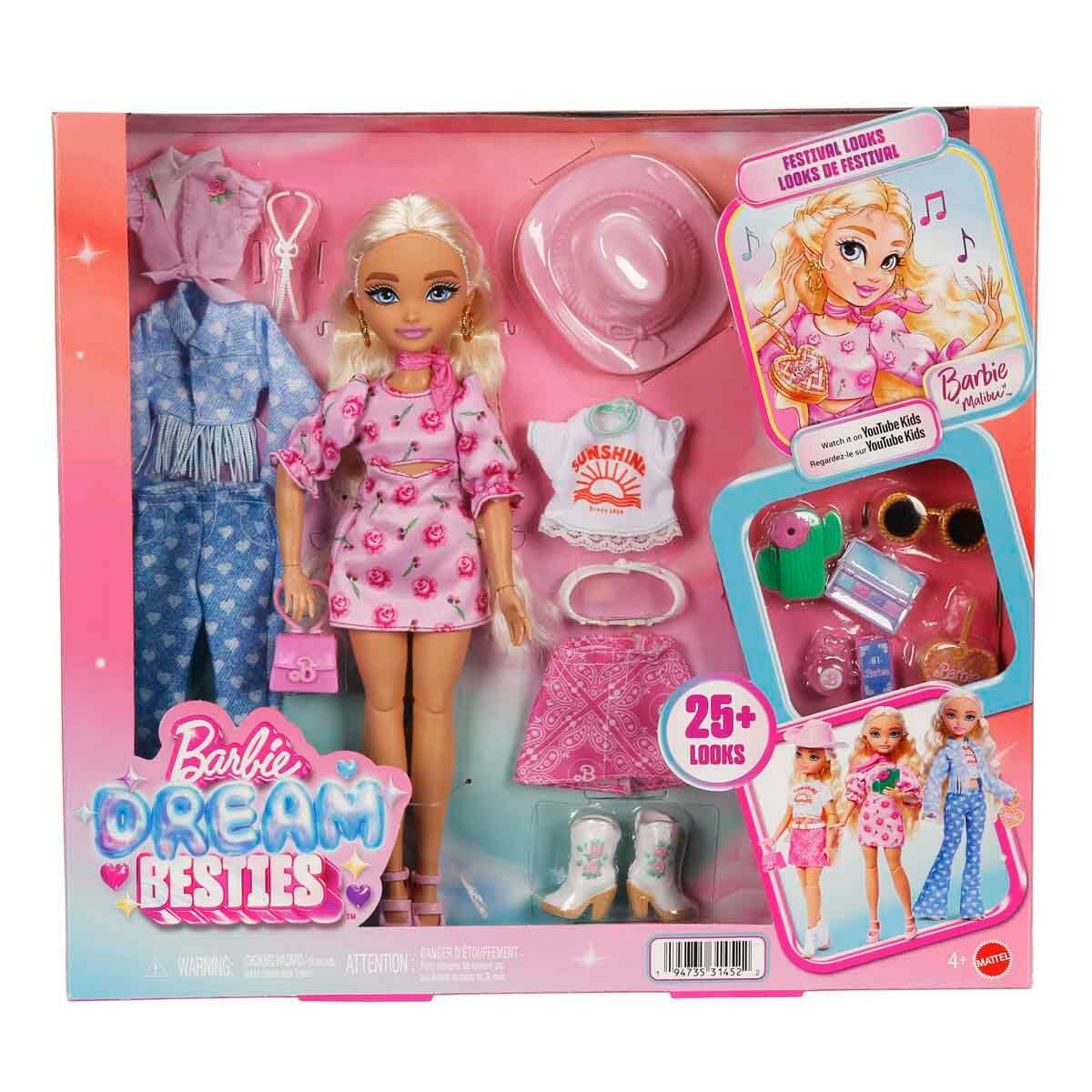 Barbie Dream Besties Festival Kombinleri Malibu Bebeği JGH87